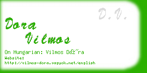 dora vilmos business card